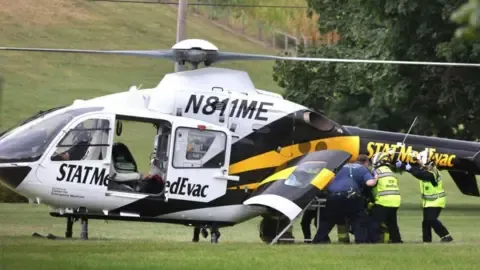A group of police injured by gunfire in the state of Pennsylvania, with three in grave condition