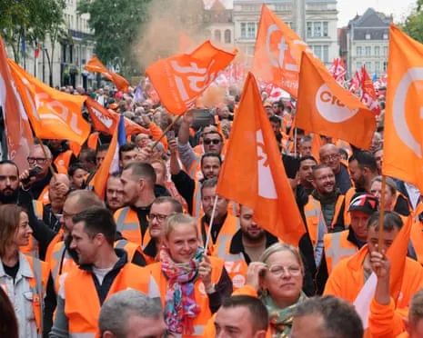 France-Wide Walkout Action Draws Massive Crowds Marching Throughout France